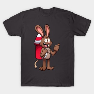 Rabbit With Firework Jetpack T-Shirt